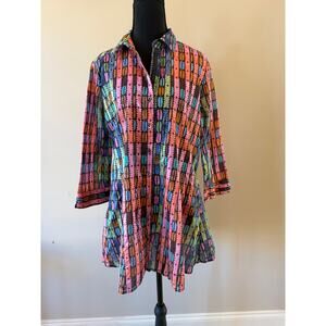 Nic + Zoe Rainbow Macaroon Boyfriend Top